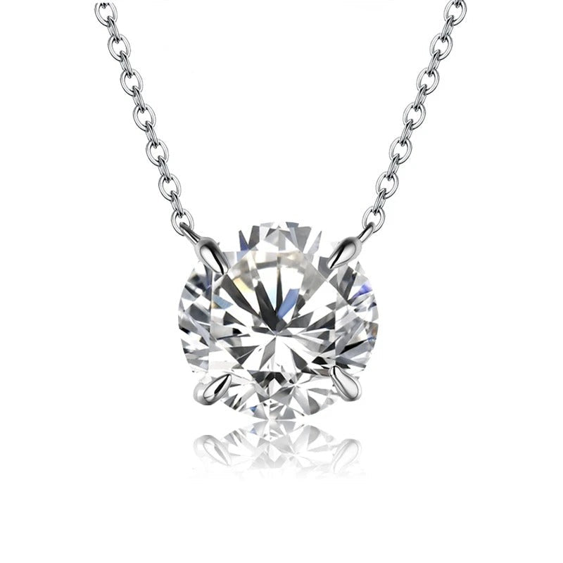 Charming  1-carat Sparkling Moissanite Diamond Pendant Necklace