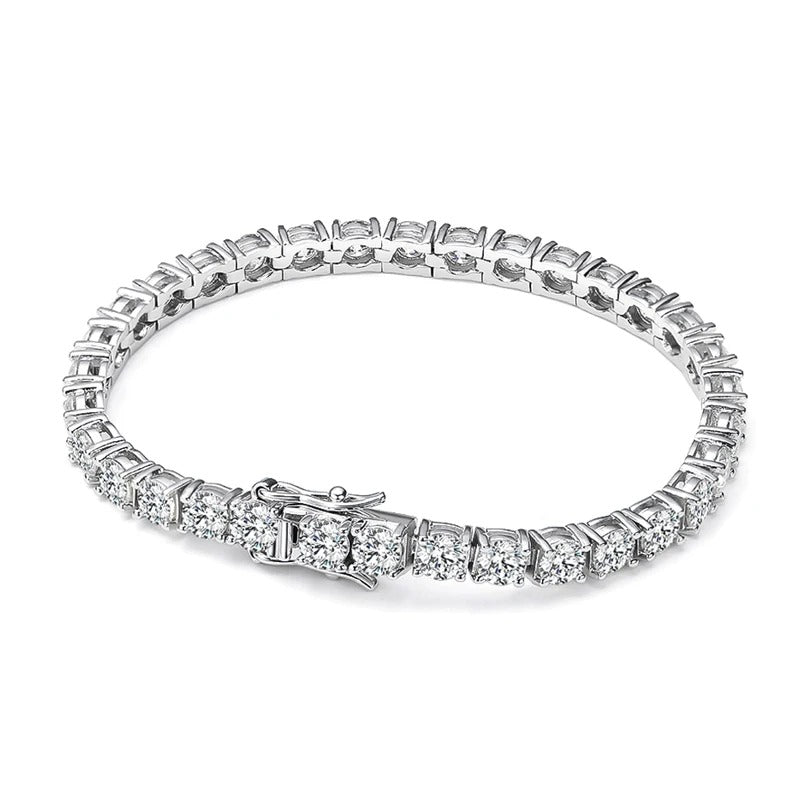 Diamond bracelet on a white background